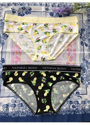 Жіночі трусики victoria’s secret з лимонним принтом