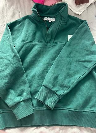 Костюм zara для дитини 9-10 років зелений на блискавці