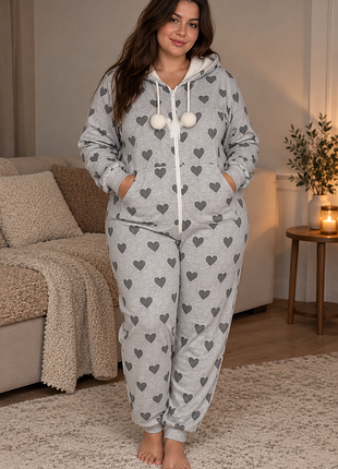 Женское кигуруми f&amp;f 2xl 3xl eu44 eu46 u46166918 ua50 ua52 комбинезон пижама с микрофлисом домашний костюм для сна слип пижамный набор домашней од