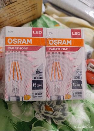 Лампочки led osram parathom 6.5w b22d 806lm 2700k (набір 5 шт)