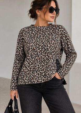 Жіноча кофта gerry weber collection леопардова, eu 40 / ua 46–48