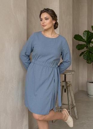 Платье мини бренда vila clothes с вшитым поясом и рукавами на резинке🦋