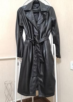 Пальто жіноче шкіряне  new look