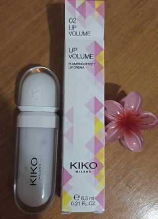 Блиск для губ kiko milano lip volume plumping effect lip cream 02