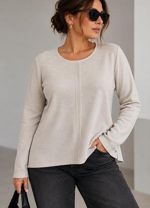 Жіночий светр gerry weber світло-сірий, eu 42 / ua 48, 100% бавовна