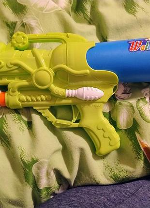 Іграшкова зброя water gun водяний пістолет зелено-синій