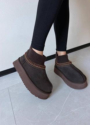 Уггі ugg tazz sock |  chocolate brown premium 2