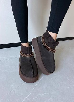 Уггі ugg tazz sock |  chocolate brown premium 7