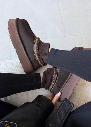 Уггі ugg tazz sock |  chocolate brown premium 8
