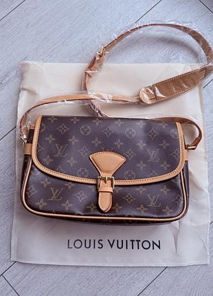 Сумка жіноча louis vuitton через плече коричнева