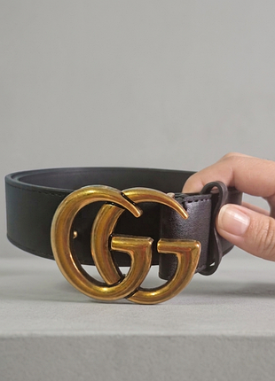 Жіночий ремінь gucci чорний 100 см