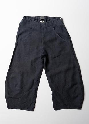 Oska dark blue 100% linen trousers pants [pwh017490]