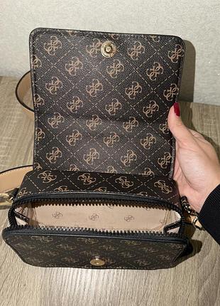 Сумка для жінок guess коричнева 5