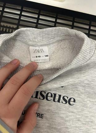 Худі zara для дівчаток сіре 3
