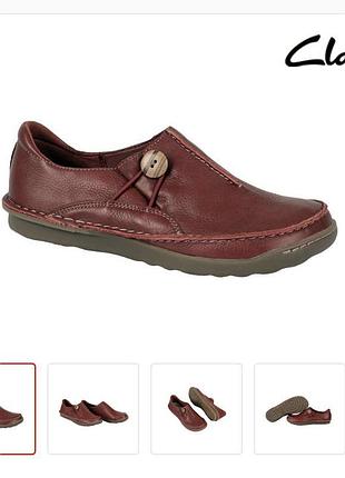Кожаные лоферы туфли clarks unstructured (un loop)