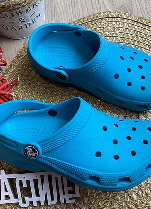 Сабо crocs classic clog блакитні (бірюзові) c12/13
