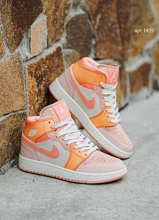 Nike air jordan 1 mid apricot orange terra blush
