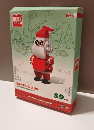 Новогодний конструктор block tech (santa claus), состоящий из 59 деталей