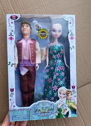 Ляльковий набір frozen fever ельза та крістоф лялька кукла куколка набор