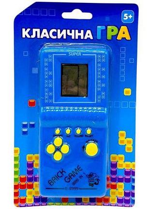 Электронная игра "тетрис" 6,5*2*14,5 см (синий)