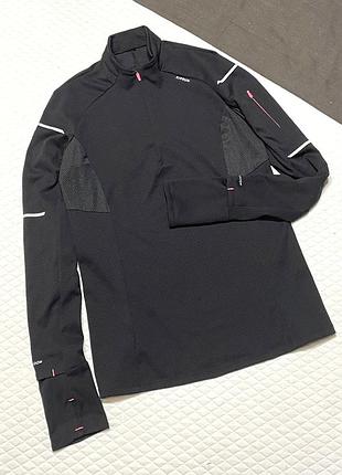 Спортивна кофта kiprun warm light для бігу чорна/рожева 8