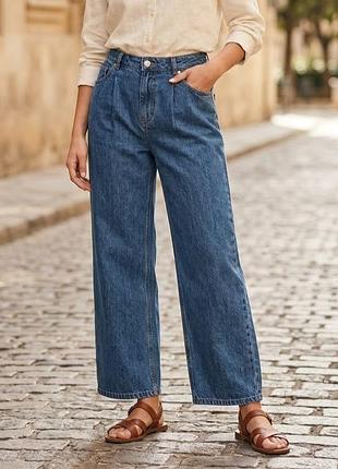 Женские широкие джинсы marks &amp; spencer wide leg р.sk 14 regular