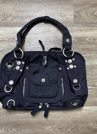 Оригінальна сумка george gina & lucy ggl little strappy black small nylon shoulder bag y2k utility  cargo bag нейлонова чорна double b sexy strappy