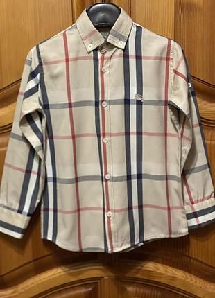 Рубашка брендовая на мальчика 100% хлопок burberry p.5-6 лет