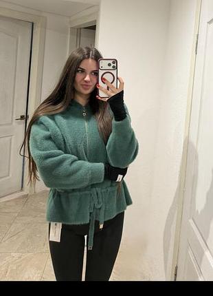 Пальто кардиган альпака