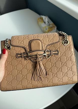 Сумка для жінок gucci бежева шкіряна