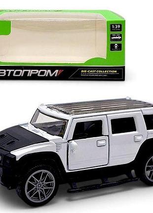 Машина металева "автопром" 1:43 hummer (білий)