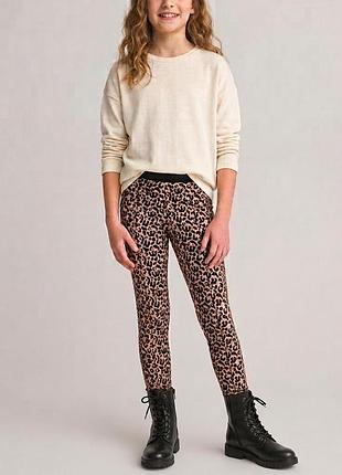 Коричневые леопардовые лосины / брюки matalan (140 см)