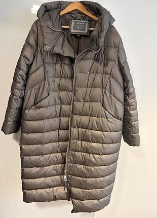 Стьобане зимове пальто-пуховик zlly / silver fox (розмір 48-50 / l-xl)
