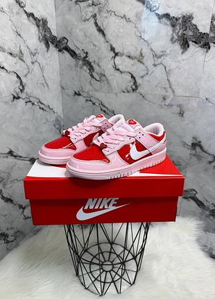 Кроссовки женские найк nike dunk low "valentine's day'