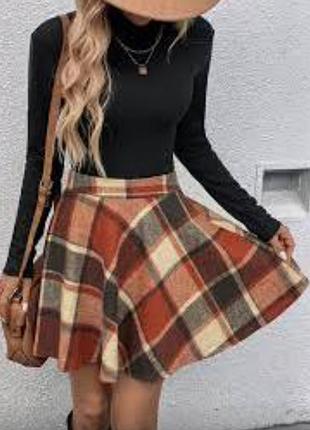 Тeплая юбочка shein