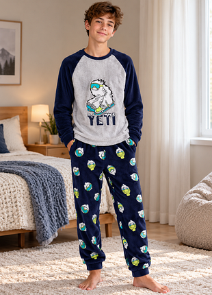 Флисовая пижама для парня primark yeti на 13-15 лет