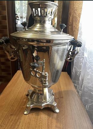 Електричний самовар радянського виробництва, нікельований