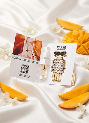 ​жіноча парфумована вода paco rabanne fame (парфумований пробник / мініатюра, 1.5 мл)