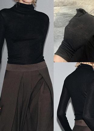 Лонгслів жіночий zara чорний