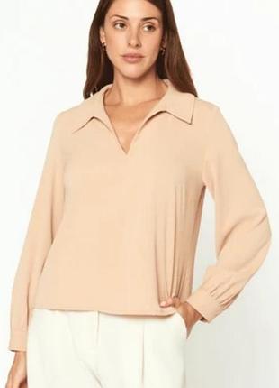 Стильная бежевая блуза оверсайз dorothy perkins (plus size)
