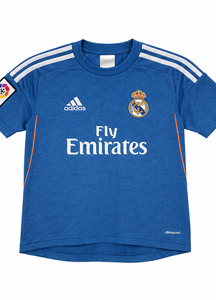 Дитяча синя джерсі футболка футбольна real madrid adidas