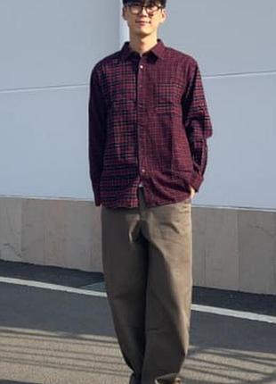 Фланелева сорочка рубашка uniqlo l 3