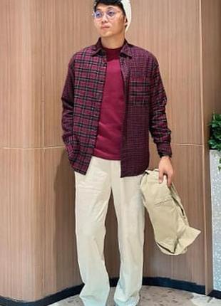 Фланелева сорочка рубашка uniqlo l 4