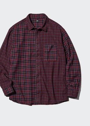 Фланелева сорочка рубашка uniqlo l 7
