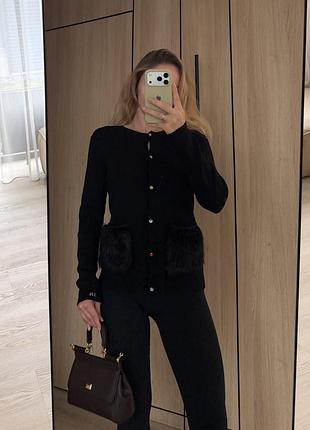 Кардиган вовняний sonia rykielз хутром