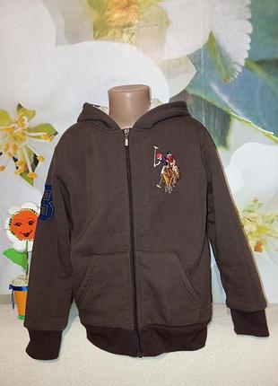 Теплая худи  на меху на мальчика от бренда u.s polo assn