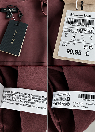 Massimo dutti платье миди из 100% вискозы 9