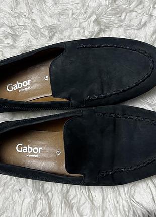 Жіночі туфлі gabor comfort з натуральної замші темно сині