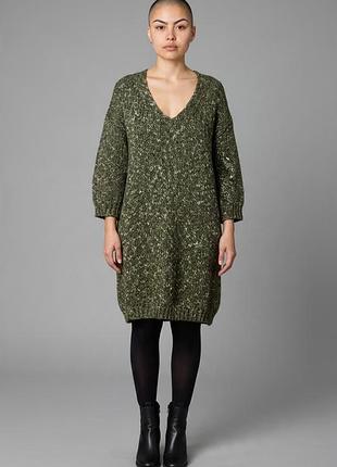 Стильна в’язана сукня made in italy, орієнтовно р. l 💚