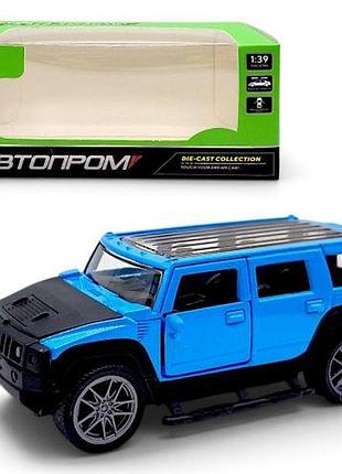 Машина металева "автопром" 1:43 hummer (блакитний)